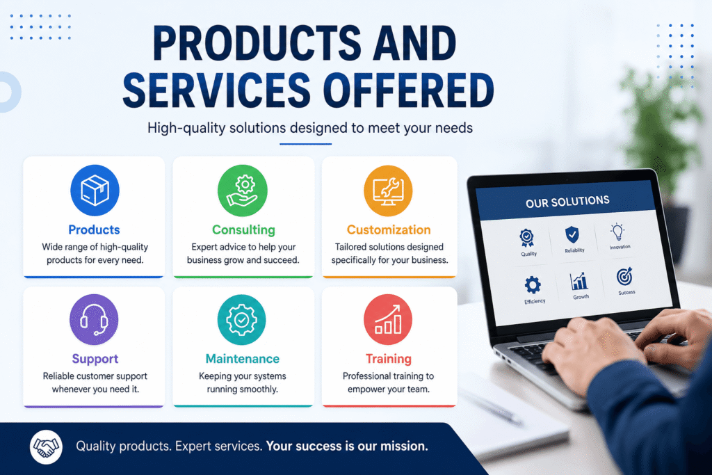 Products and Services Offered